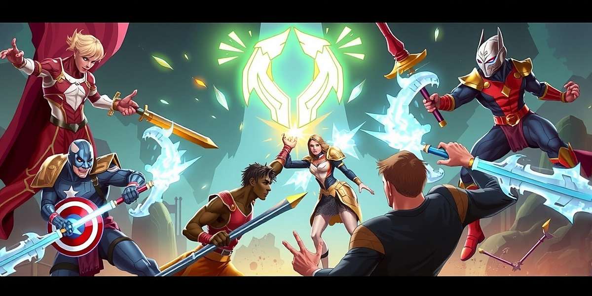 Mace Marvel Valiant battle scene showing different warrior classes in combat