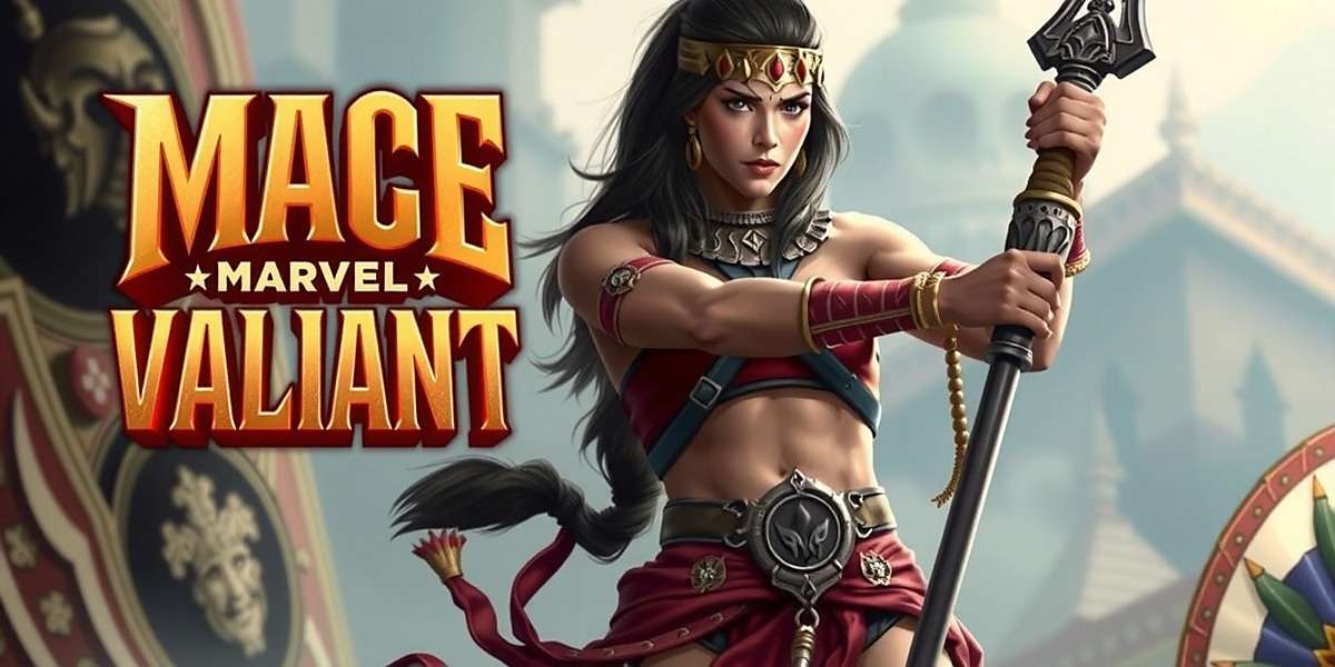 Mace Marvel Valiant game cover featuring a warrior in traditional Indian armor wielding a mace